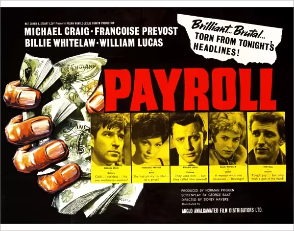 Payroll. UK quad artwork for Payroll (1961)