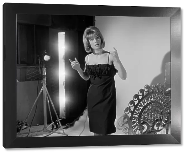 Julie Christie on the set of a publicity shoot for the promotion of Billy Liar (1963)