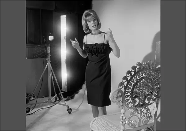 Julie Christie on the set of a publicity shoot for the promotion of Billy Liar (1963)