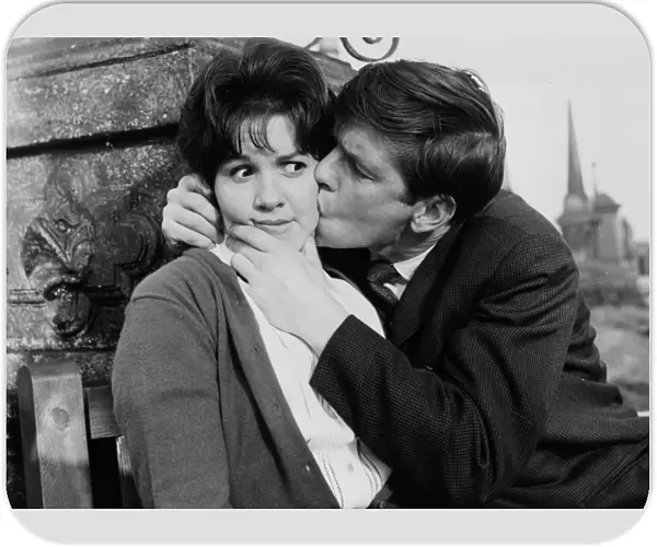 Tom Courtenay kisses Helen Fraser in Billy Liar (1963)