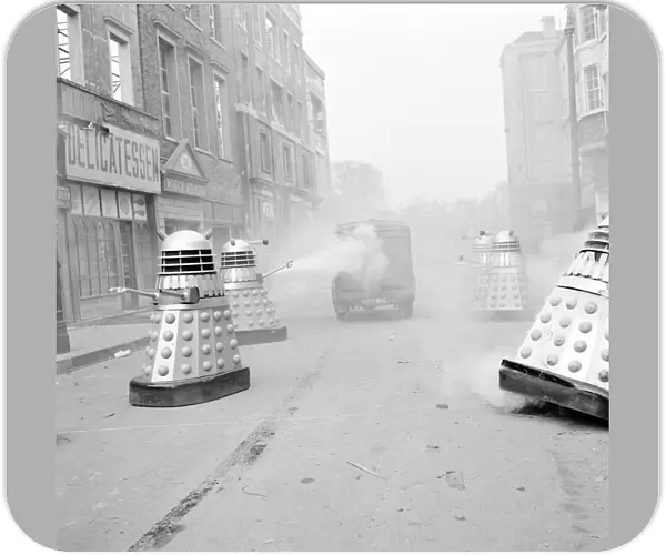 Daleks chase the rebels vehicle