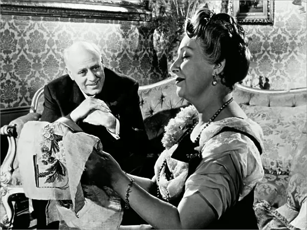Alastair Sim and Olga Lindo in a scene from An Inspector Calls (1954)