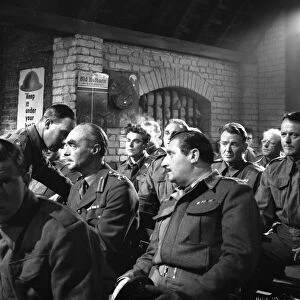 British soldiers in Dunkirk during the screening of a film