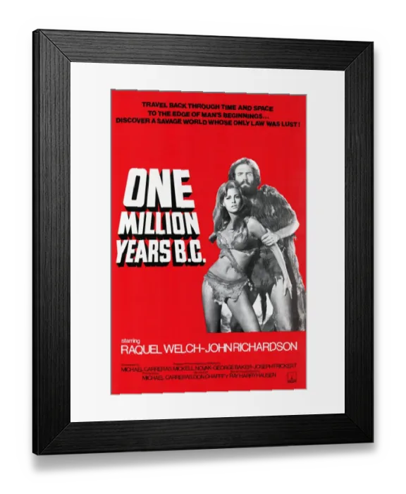 Framed Print : One Million Years B. C. One Sheet poster Framed Print : One Million Years B. C. One Sheet poster