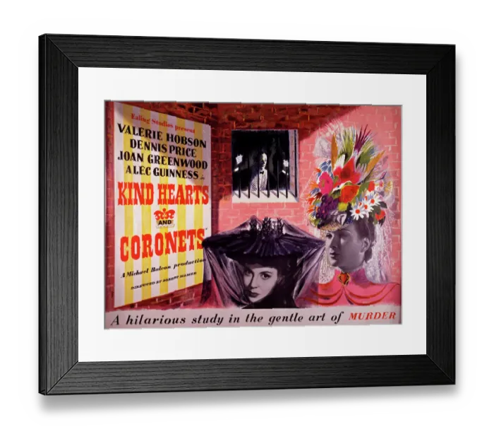Framed Print : Kind Hearts and Coronets (1949) UK quad poster Framed Print : Kind Hearts and Coronets (1949) UK quad poster