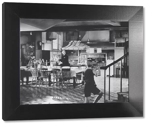 A scene set in the kitchen of the embassy in The Fallen Idol (1948)