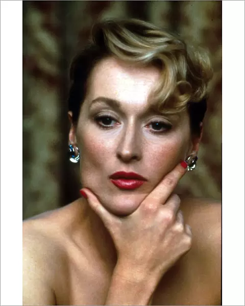 An intense close up of Meryl Streep from Plenty (1985)