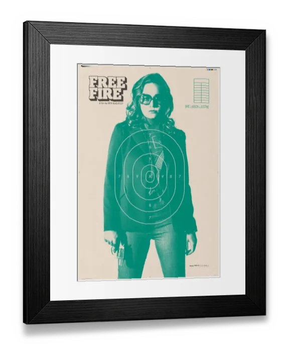 Framed Print : Justine. Character poster of Brie Larson as Justine Framed Print : Justine. Character poster of Brie Larson as Justine