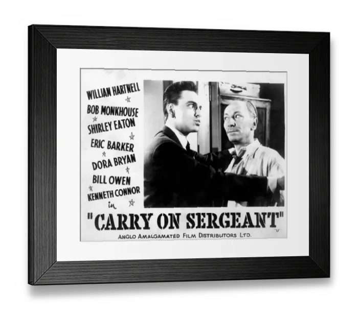 Framed Print : A lobby card for Carry On Sergeant (1958)
