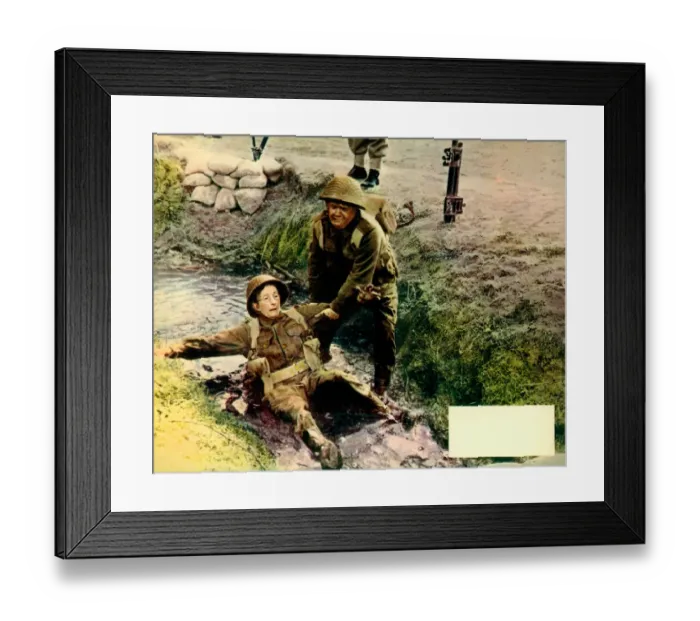 Framed Print : A colour lobby card for Carry On Sergeant (1958) with a blank space for the exhibitors at the time to stamp in the cinemas details Framed Print : A colour lobby card for Carry On Sergeant (1958) with a blank space for the exhibitors at the time to stamp in the cinemas details