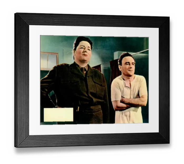 Framed Print : A colour lobby card for Carry On Sergeant (1958) with a blank space for the exhibitors at the time to stamp in the cinemas details Framed Print : A colour lobby card for Carry On Sergeant (1958) with a blank space for the exhibitors at the time to stamp in the cinemas details