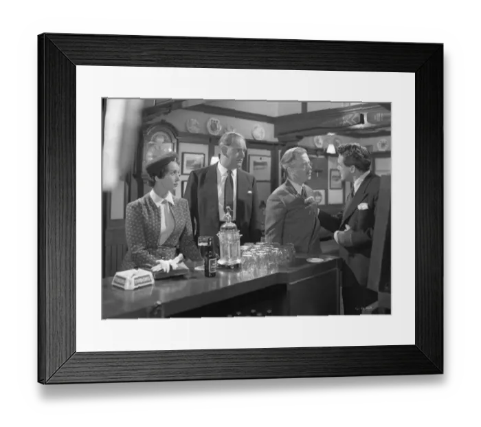 Framed Print : John Holden faces an angry Merchant Seaman in the local pub Framed Print : John Holden faces an angry Merchant Seaman in the local pub