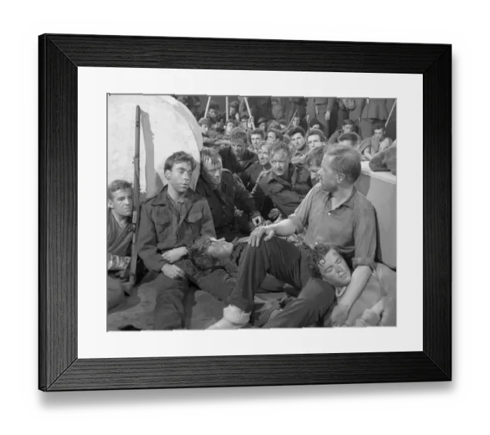 Framed Print : A group scene from Dunkirk (1958)