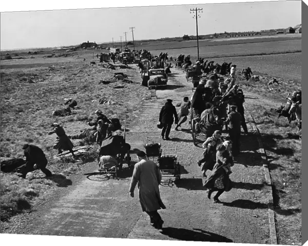 French civilians strafed by German planes