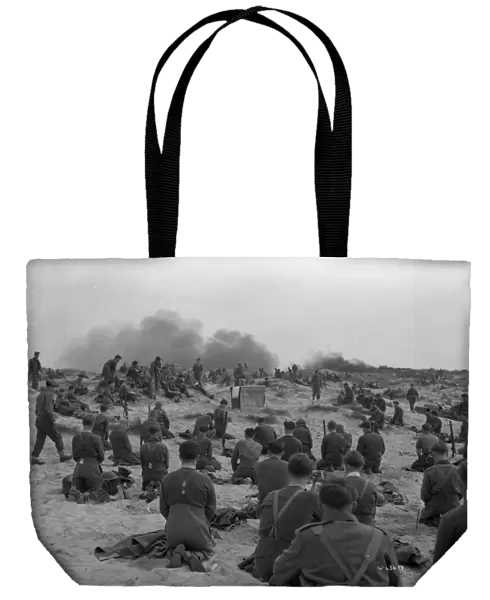 British Soldiers during a religious service held on the beach