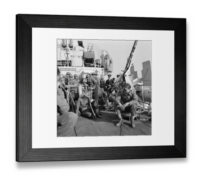 Framed Print : British soldiers on board Framed Print : British soldiers on board