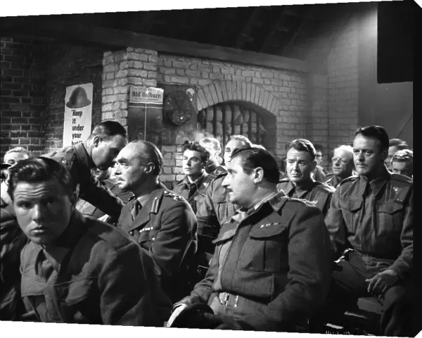 British soldiers in Dunkirk during the screening of a film