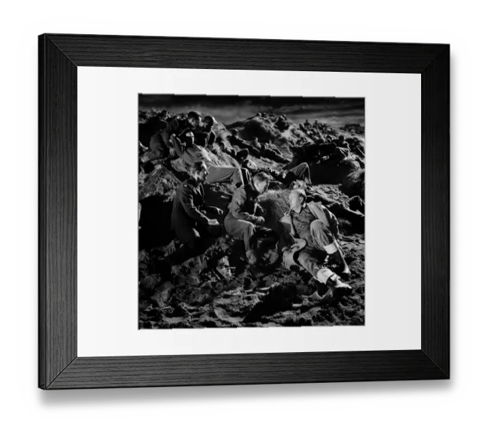 Framed Print : Corporal Bins and Charles Foreman talk at night Framed Print : Corporal Bins and Charles Foreman talk at night