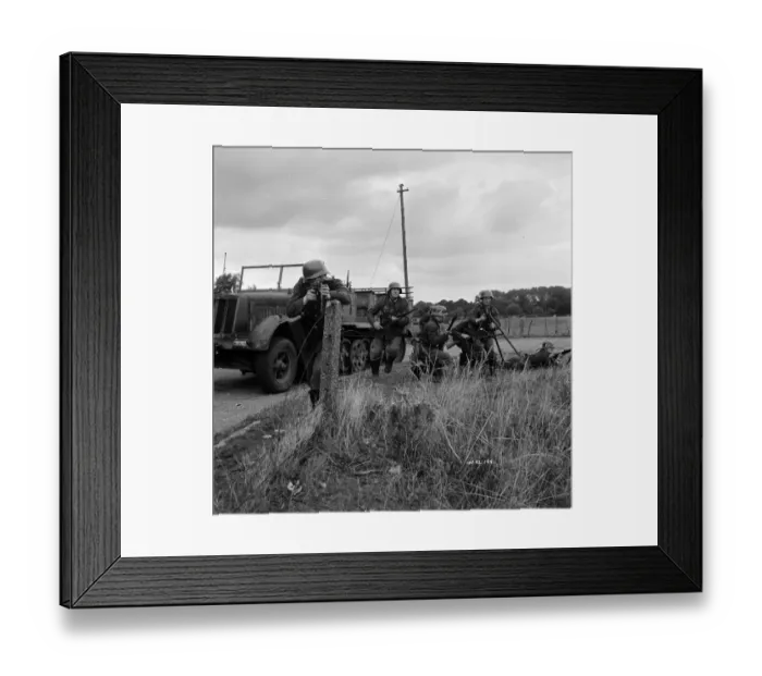 Framed Print : German Soldiers in the French Countryside Framed Print : German Soldiers in the French Countryside