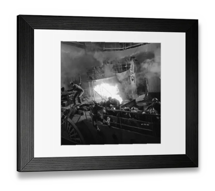 Framed Print : Filming an explosion sequence Framed Print : Filming an explosion sequence