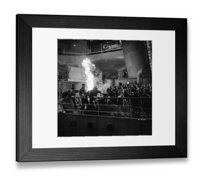 Framed Print : Filming an explosion sequence Framed Print : Filming an explosion sequence