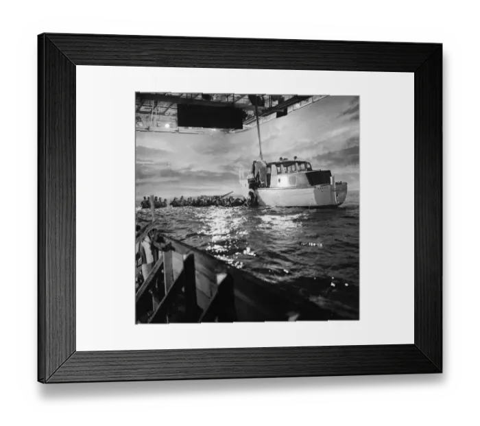 Framed Print : Filming a sequence from Dunkirk (1958) Framed Print : Filming a sequence from Dunkirk (1958)