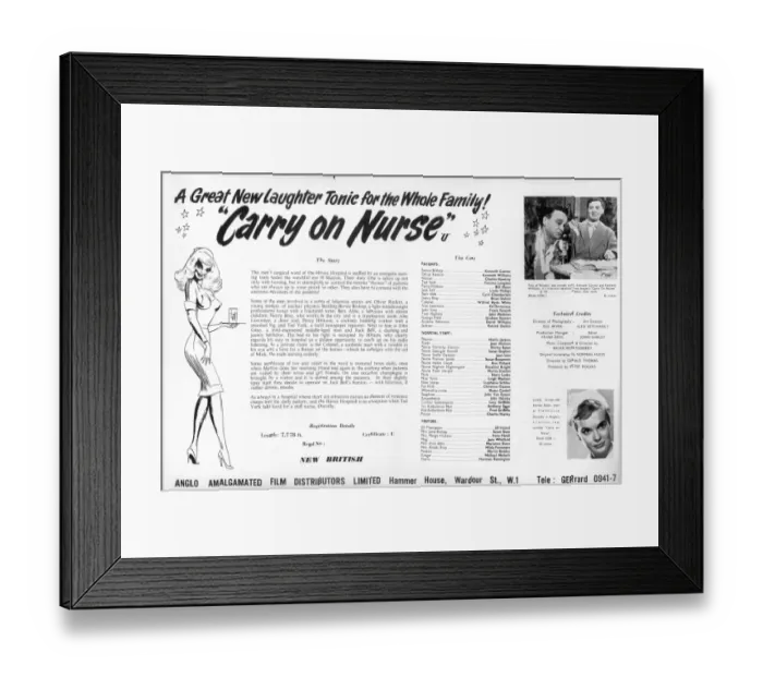 Framed Print : Carry on Nurse (1959) Framed Print : Carry on Nurse (1959)