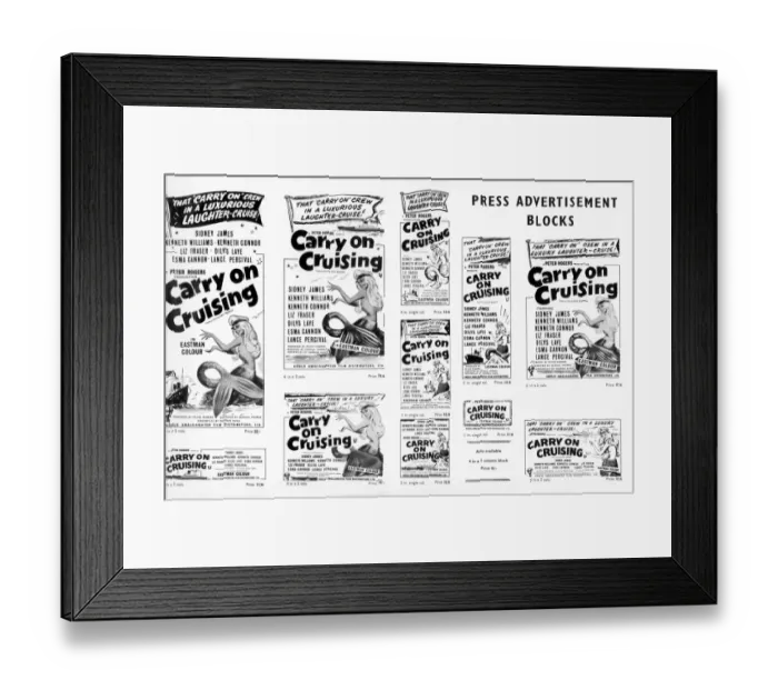 Framed Print : Carry on Cruising (1962) Framed Print : Carry on Cruising (1962)