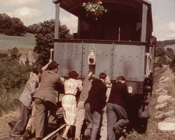 A scene from The Titfield Thunderbolt