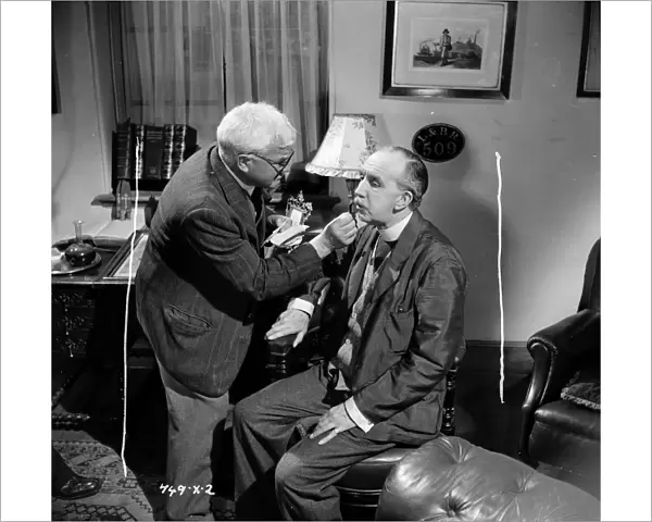 Make up touches on the set of the Titfield Thunderbolt
