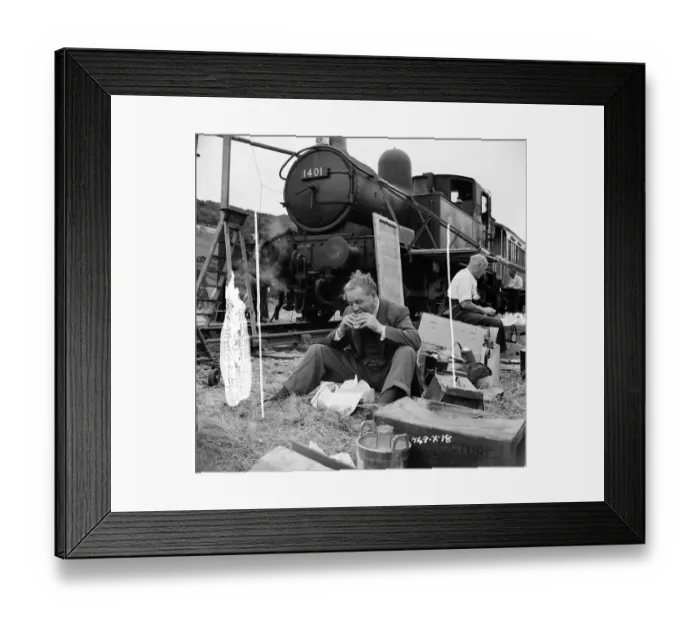 Framed Print : Filming the Titfield Thunderbolt Framed Print : Filming the Titfield Thunderbolt