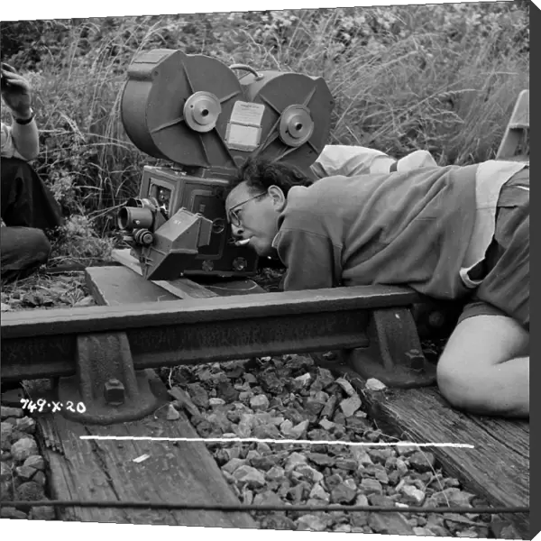 Setting up a shot on the railway