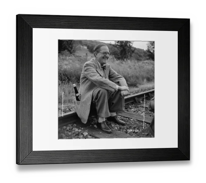 Framed Print : A pause from filming the Titfield Thunderbolt Framed Print : A pause from filming the Titfield Thunderbolt