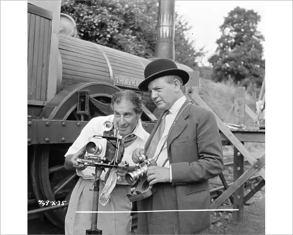 Taking pictures on the set of the Titfield Thunderbolt