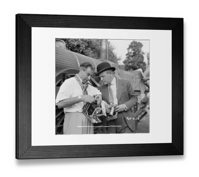 Framed Print : Filming the Titfield Thunderbolt