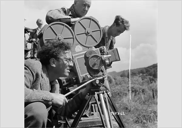 Douglas Slocombe on the set of The Titfield Thunderbolt