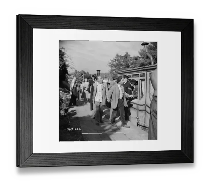 Framed Print : A group scene from The Titfield Thunderbolt Framed Print : A group scene from The Titfield Thunderbolt