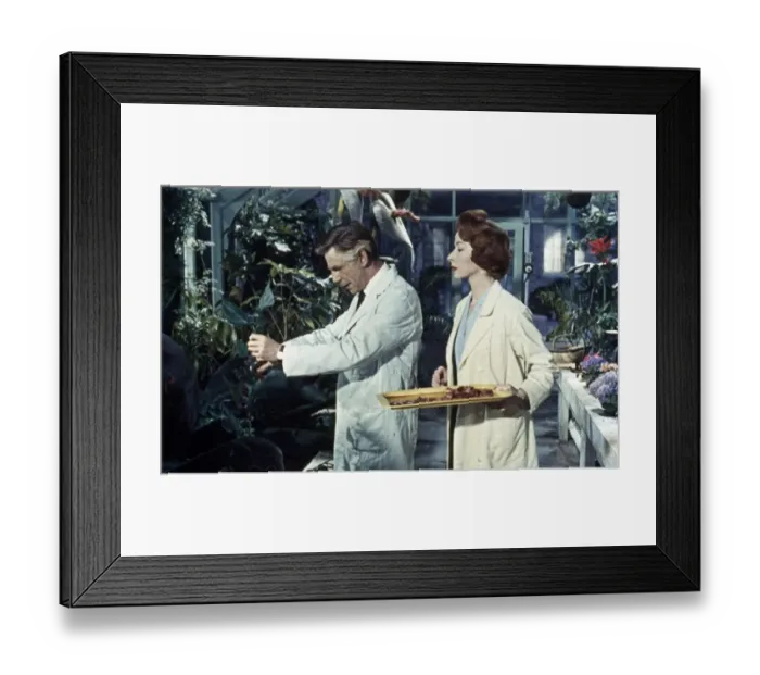 Framed Print : Dr Decker and Margaret feed the plants Framed Print : Dr Decker and Margaret feed the plants