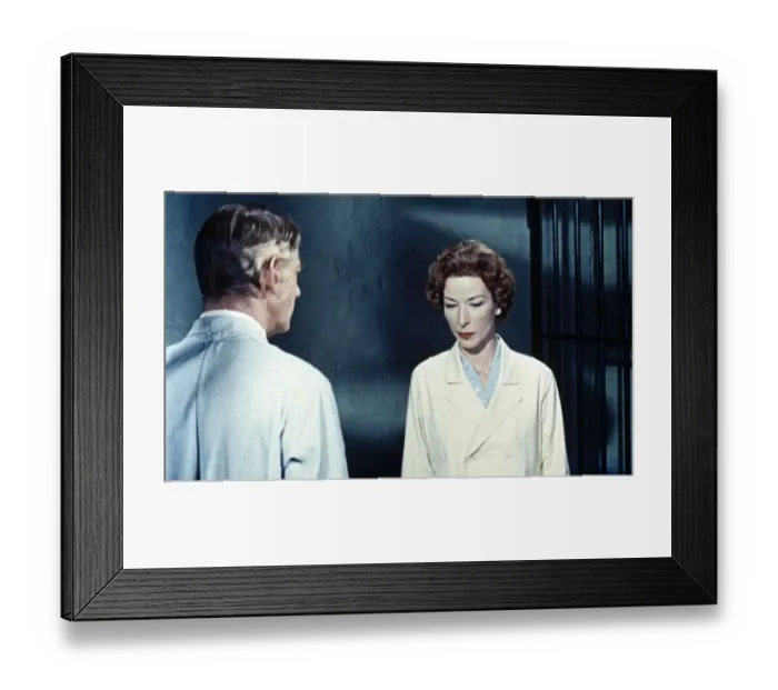 Framed Print : Dr. Decker and Margaret in the laboratory Framed Print : Dr. Decker and Margaret in the laboratory