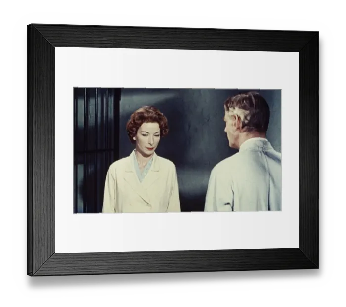 Framed Print : Dr. Decker and Margaret in the laboratory Framed Print : Dr. Decker and Margaret in the laboratory