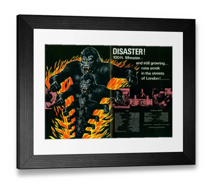 Framed Print : A page from the UK pressbook for the release of Konga in 1961 Framed Print : A page from the UK pressbook for the release of Konga in 1961