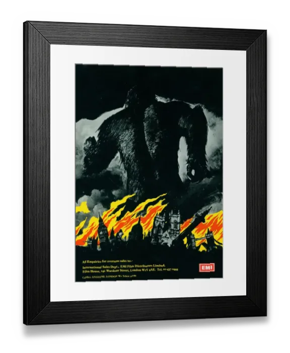 Framed Print : A page from the UK pressbook for the release of Konga in 1961 Framed Print : A page from the UK pressbook for the release of Konga in 1961