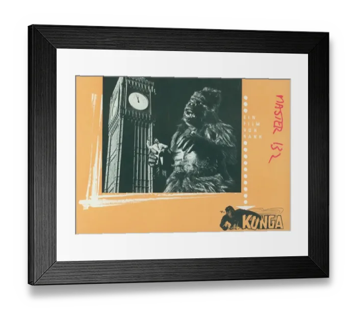 Framed Print : A page from the UK pressbook for the release of Konga in 1961 Framed Print : A page from the UK pressbook for the release of Konga in 1961
