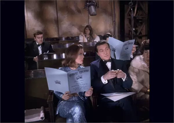 Mrs Peel and Steed wait for the gala performance to start