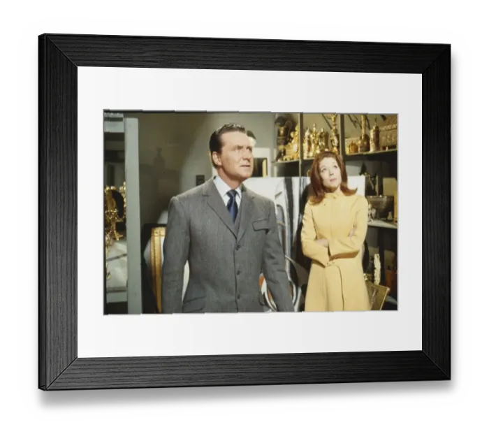 Framed Print : Steed and Mrs Peel Framed Print : Steed and Mrs Peel