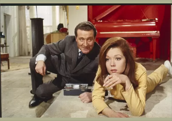 Steed and Mrs Peel in her flat