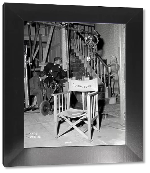 Diana Dors chair on the set of Yield to the Night