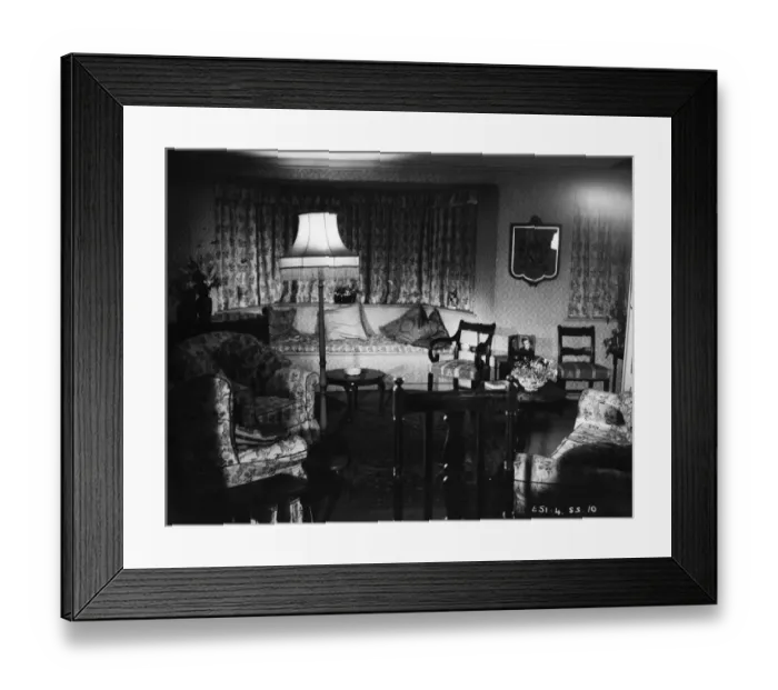 Framed Print : ang1952 bw neg pub 062