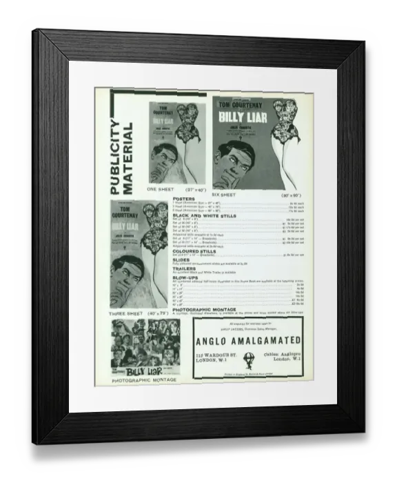 Framed Print : bil1963 bw pbk 012