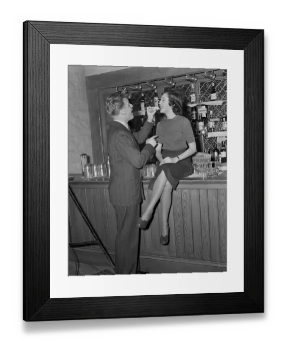 Framed Print : dan1950 bw neg pub 029